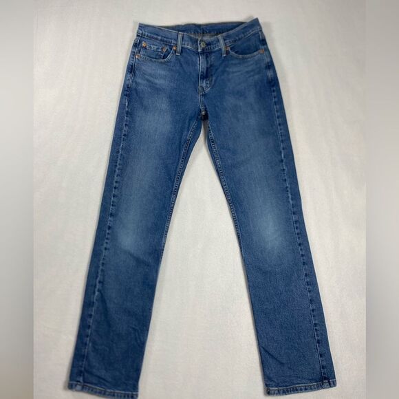 Levis 514 Jeans Mens Sz 29 X 30 True Blue Denim Pant Straight Fit American Work - Picture 1 of 10